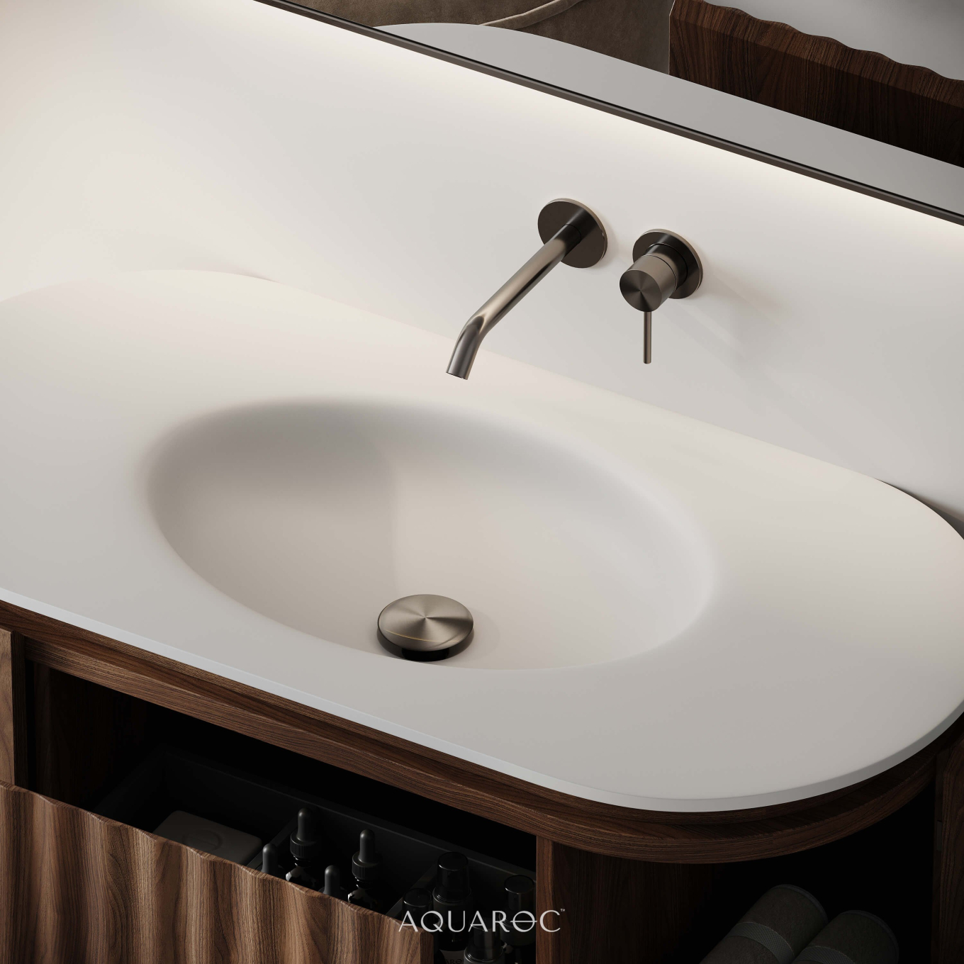 Niche Brushed Gunmetal Unslotted Click Clack Basin Waste